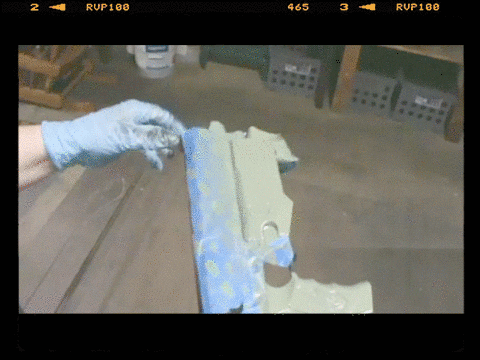 Peeling tape back to reveal a clean accent color line