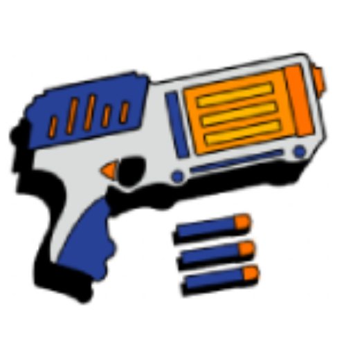 The Nerf wordmark, the brand at the centre of 50 years of Nerf history