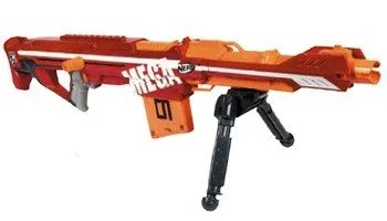Nerf Centurion Mega blaster with its bipod legs extended