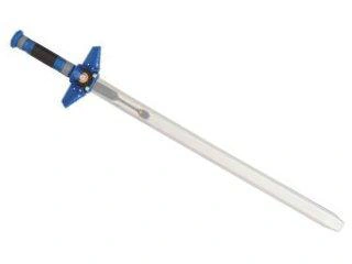 Nerf N-Force Shadow Fury short sword with its rounded tip, in blue
