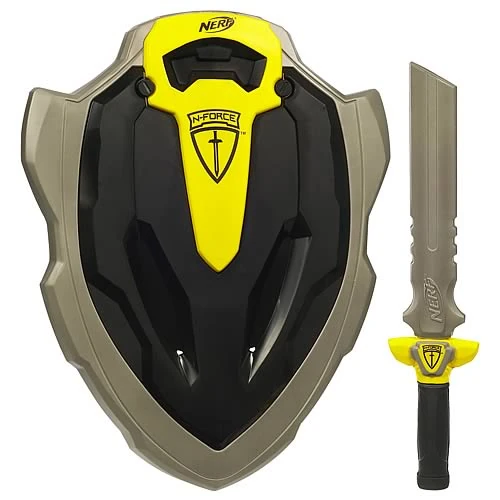 Nerf N-Force Stonewall foam shield paired with its dagger