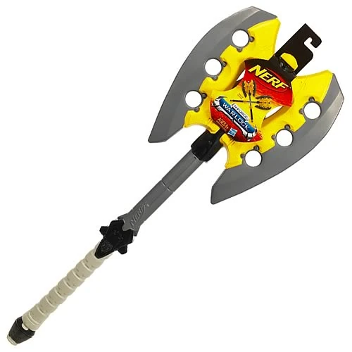 Nerf N-Force Warlock double edged foam battle axe with its round shaft