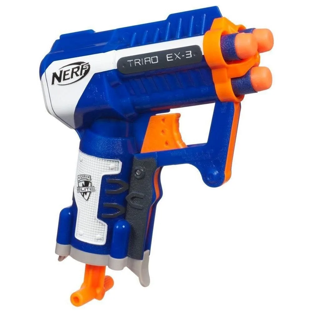 Nerf N-Strike Elite Triad EX-3, a compact three-dart single-fire blaster