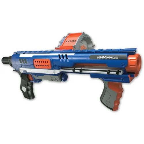 Nerf N-Strike Elite Rampage in digital camo with its 25-dart drum