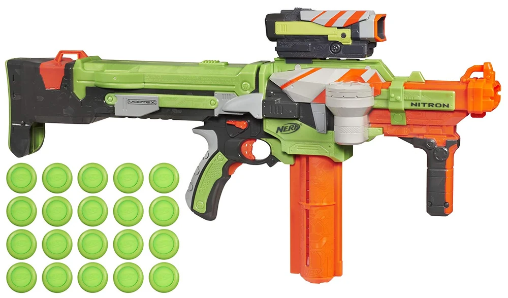 Nerf Vortex Nitron, the fully automatic flagship with its electronic scope