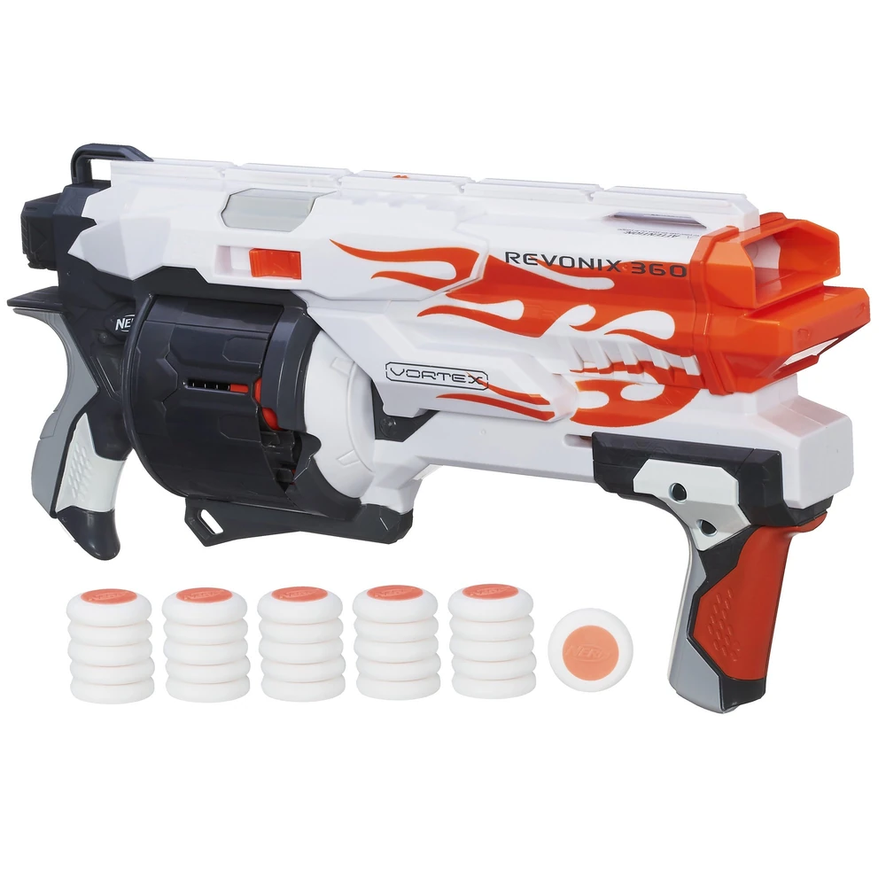 Nerf Vortex Revonix360 with its rotating 30 disc drum